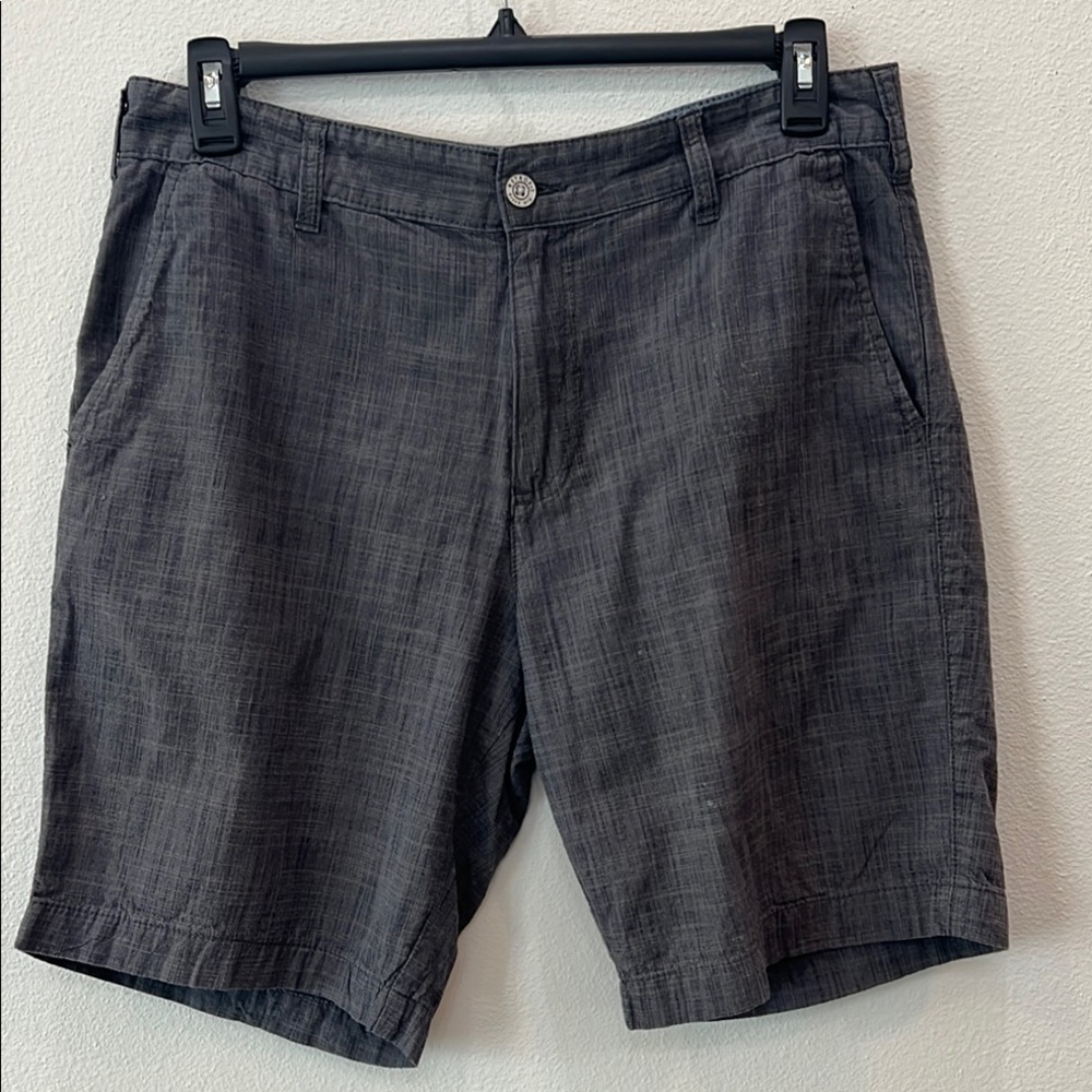 Retrofit Gray Flat Front Shorts Mens 34 Casual Style